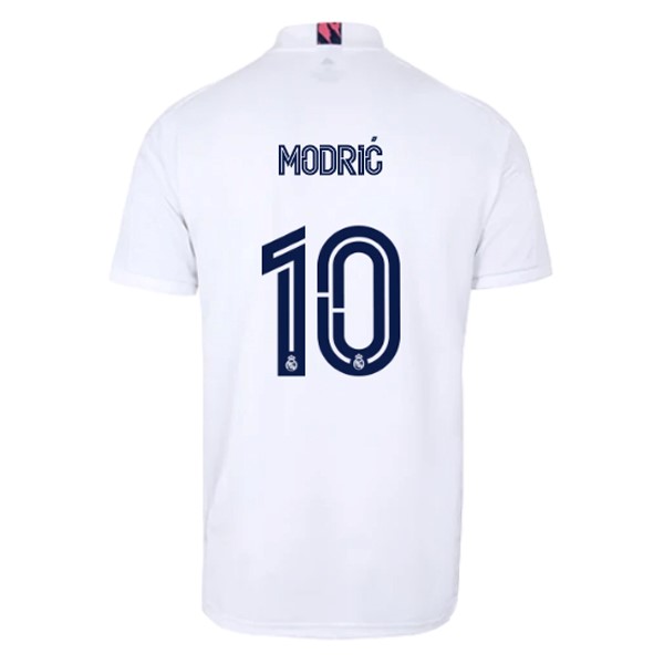 Camiseta Real Madrid Replica Primera Ropa NO.10 Modric 2020/21 Blanco